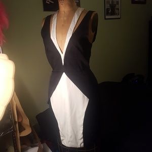 Black and White Dress Classy Cocktail Sz Large